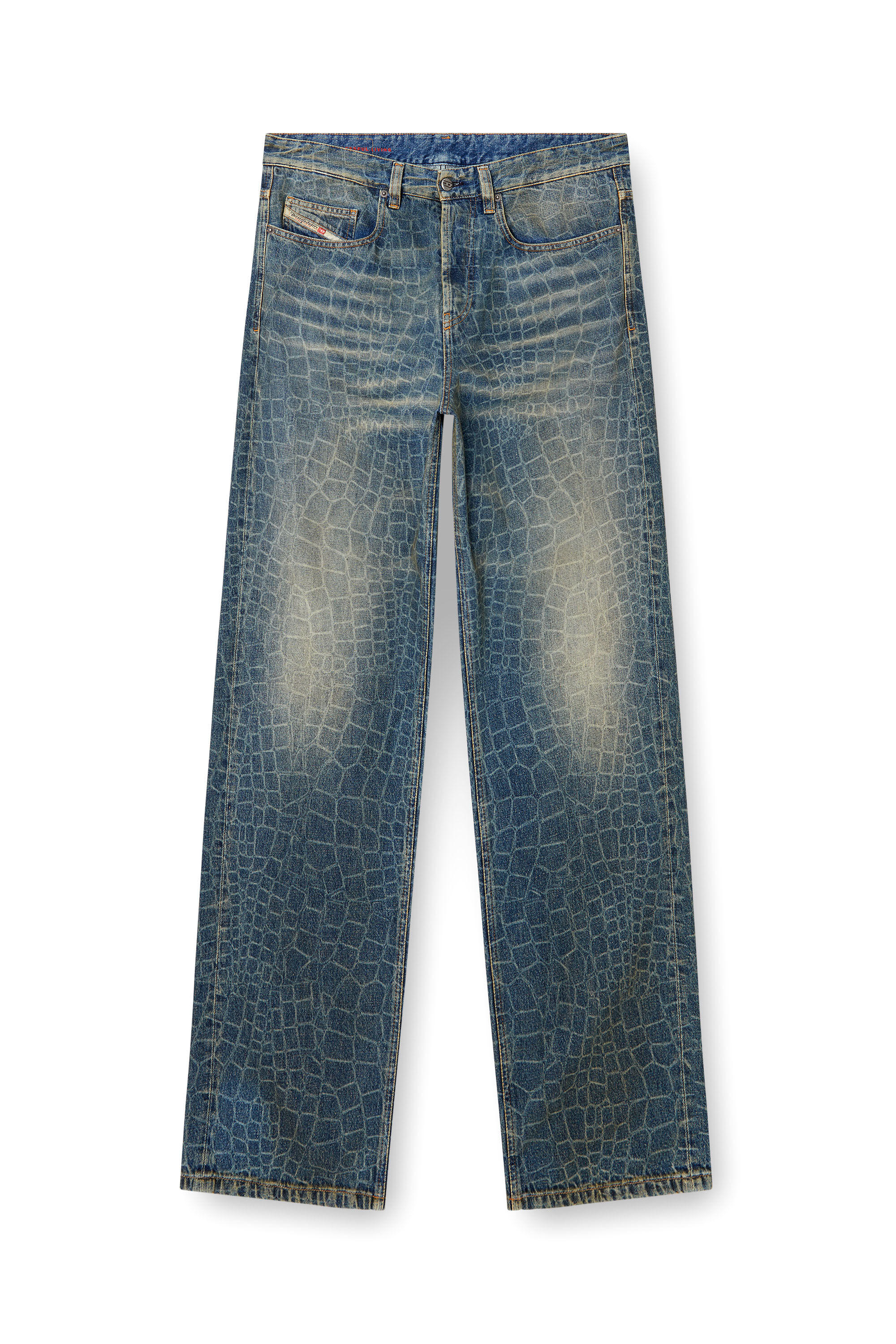 Diesel - Relaxed Jeans 2001 D-Macro 007BU Hombre, Azul Oscuro - 2