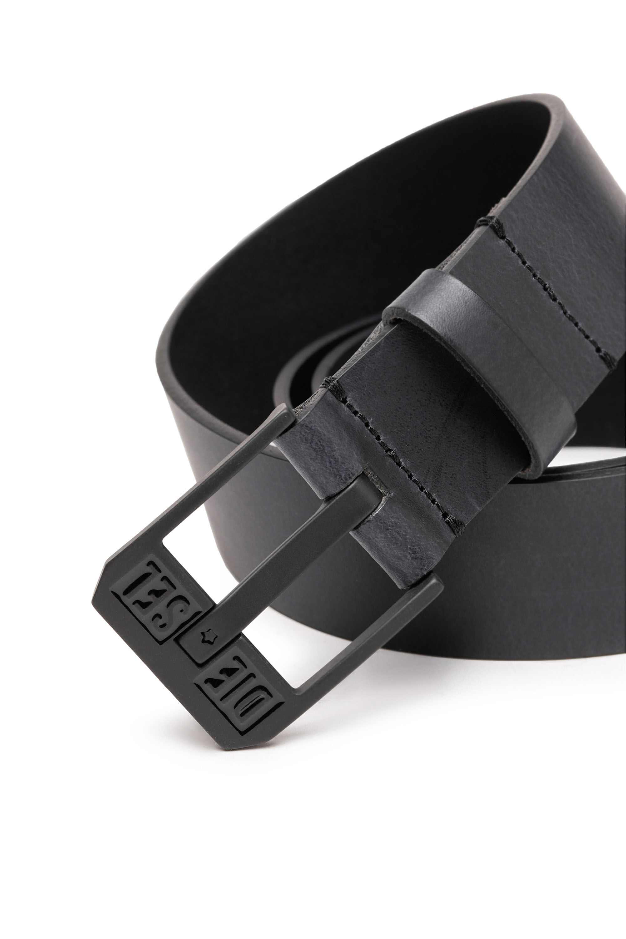 Diesel - BLUESTAR II, Cinturón 3.9 cm de piel con hebilla con el logotipo de estrella Hombre in Gris - 2