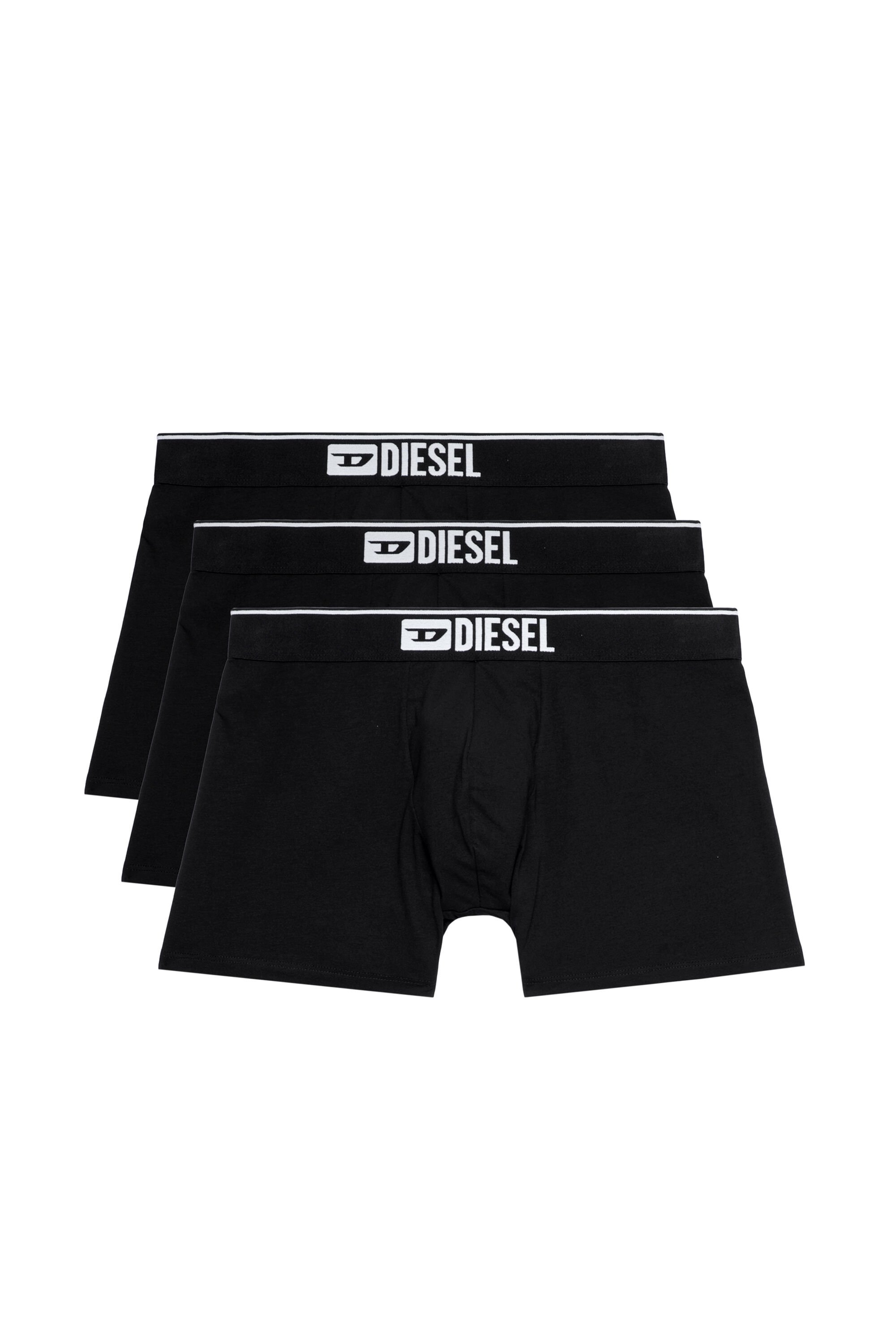 Diesel - UMBX-SEBASTIANTHREEPAC, Paquete de tres bóxers ajustados largos lisos Hombre in Negro - 2