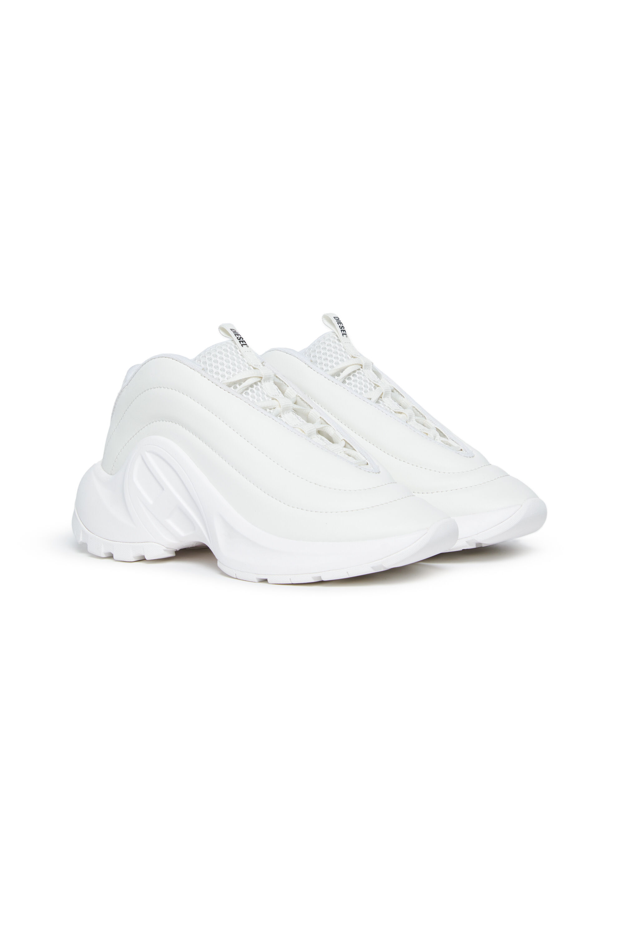 Diesel - S-D-RUNNER, Deportivas acolchadas monocromáticas Unisex in Blanco - 2