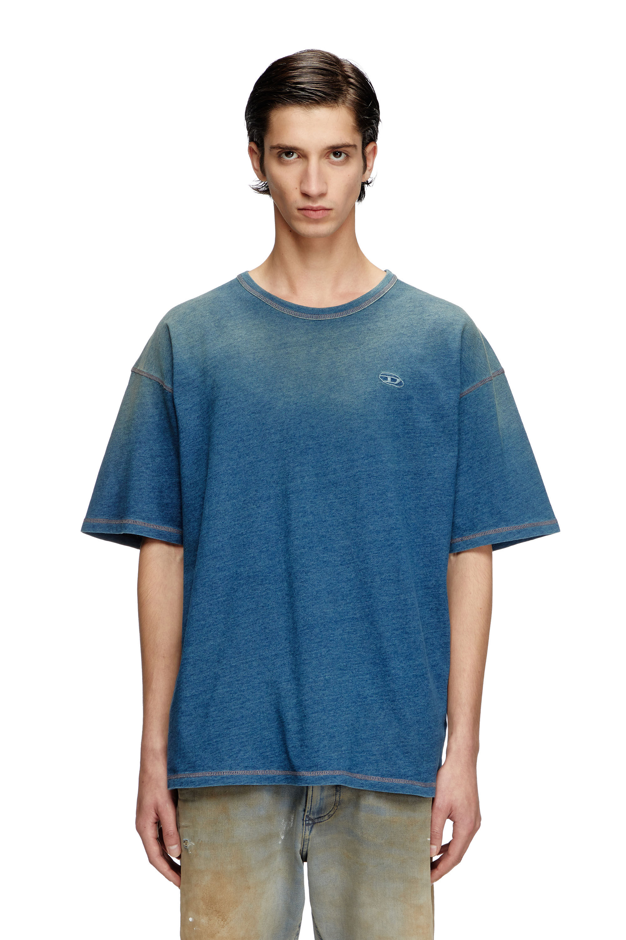 Diesel - T-BOXT-R11, Camiseta con tratamiento de rociado Hombre in Azul marino - 3