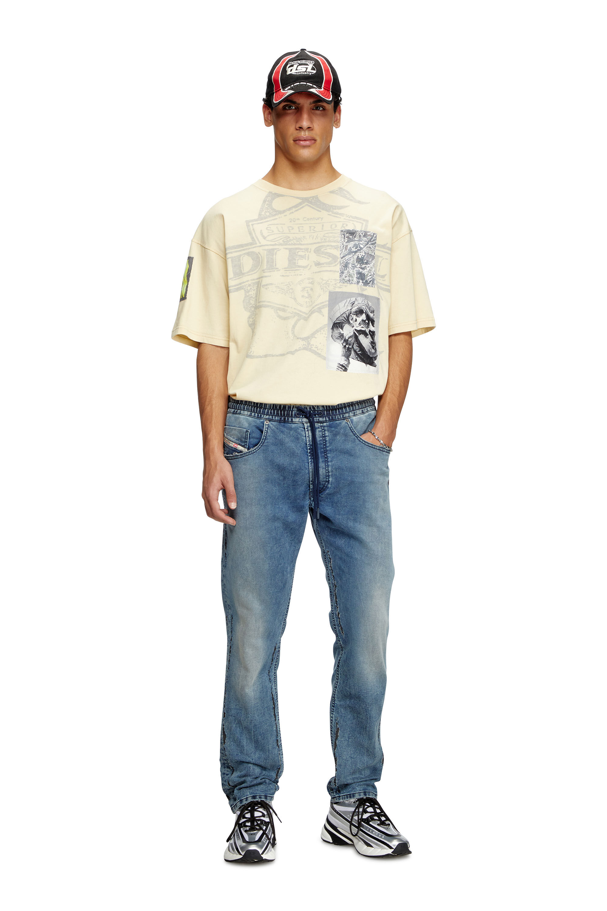 Diesel - Regular 2030 D-Krooley Joggjeans® 09K64 Hombre, Azul medio - 1
