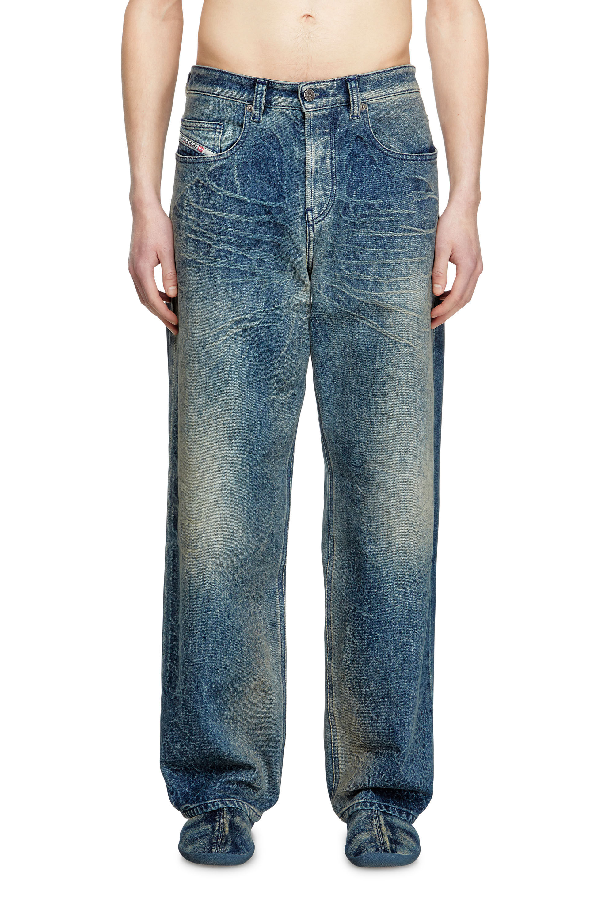 Diesel - Relaxed Jeans 2001 D-Macro 007BG Hombre, Azul Oscuro - 3