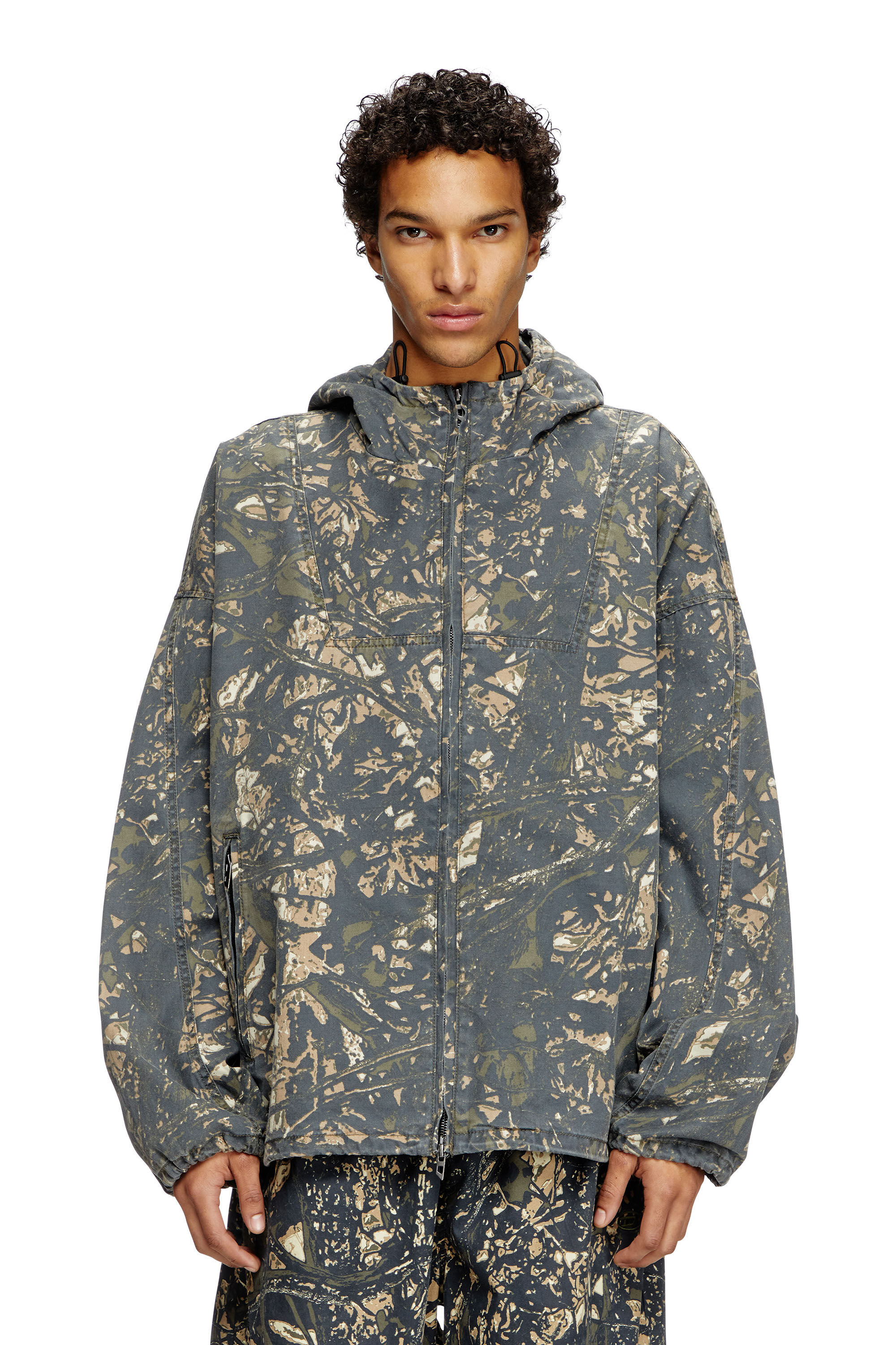 Diesel - J-LINT, Chaqueta con capucha con estampado de camuflaje Hombre in Multicolor - 3