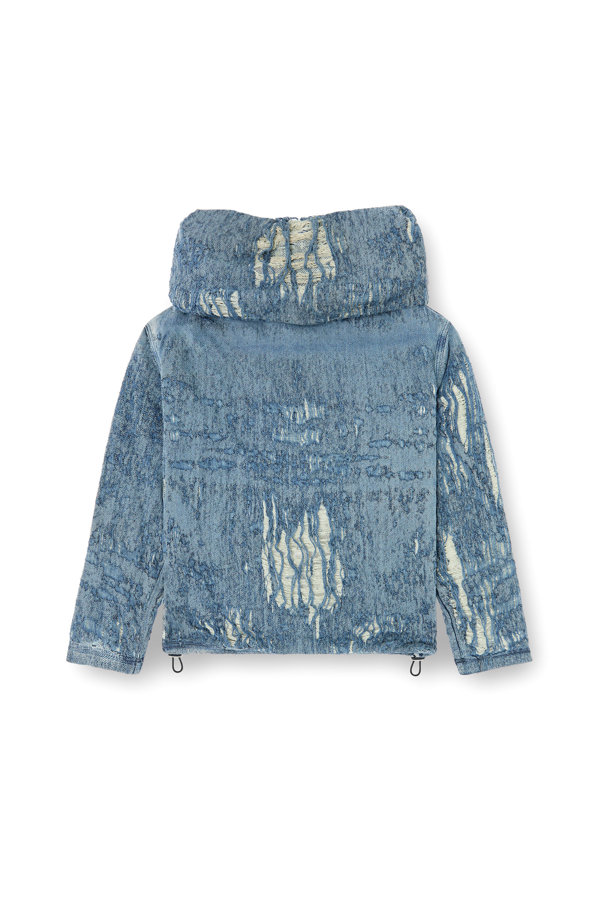 Diesel - D-UMBRIX-FSG, Suéter en denim jacquard ultradestruido Hombre in Azul marino - 2