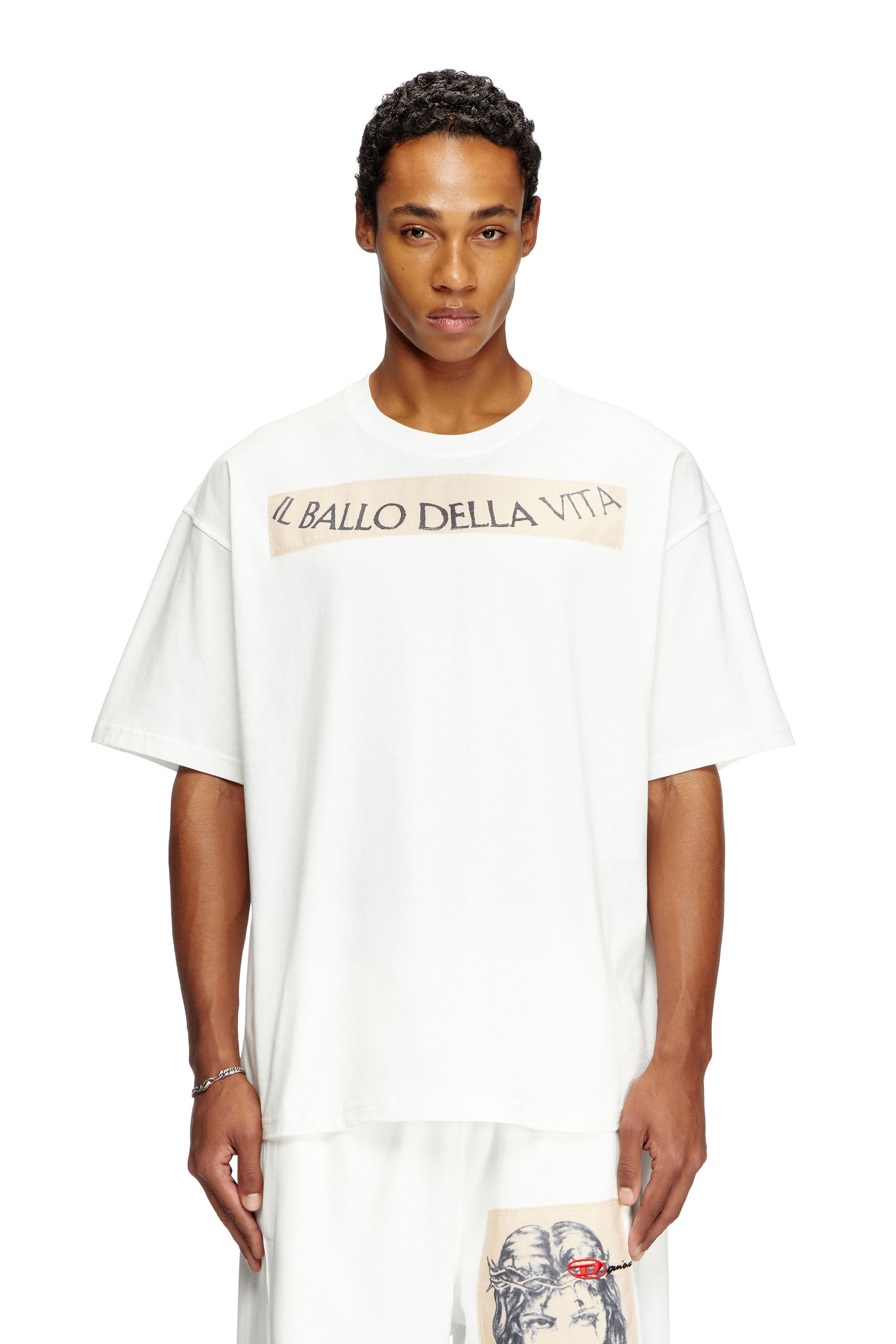 Diesel - T-BOXT-BALLO-DD, Camiseta con parche de tatuaje Unisex in Blanco - 3