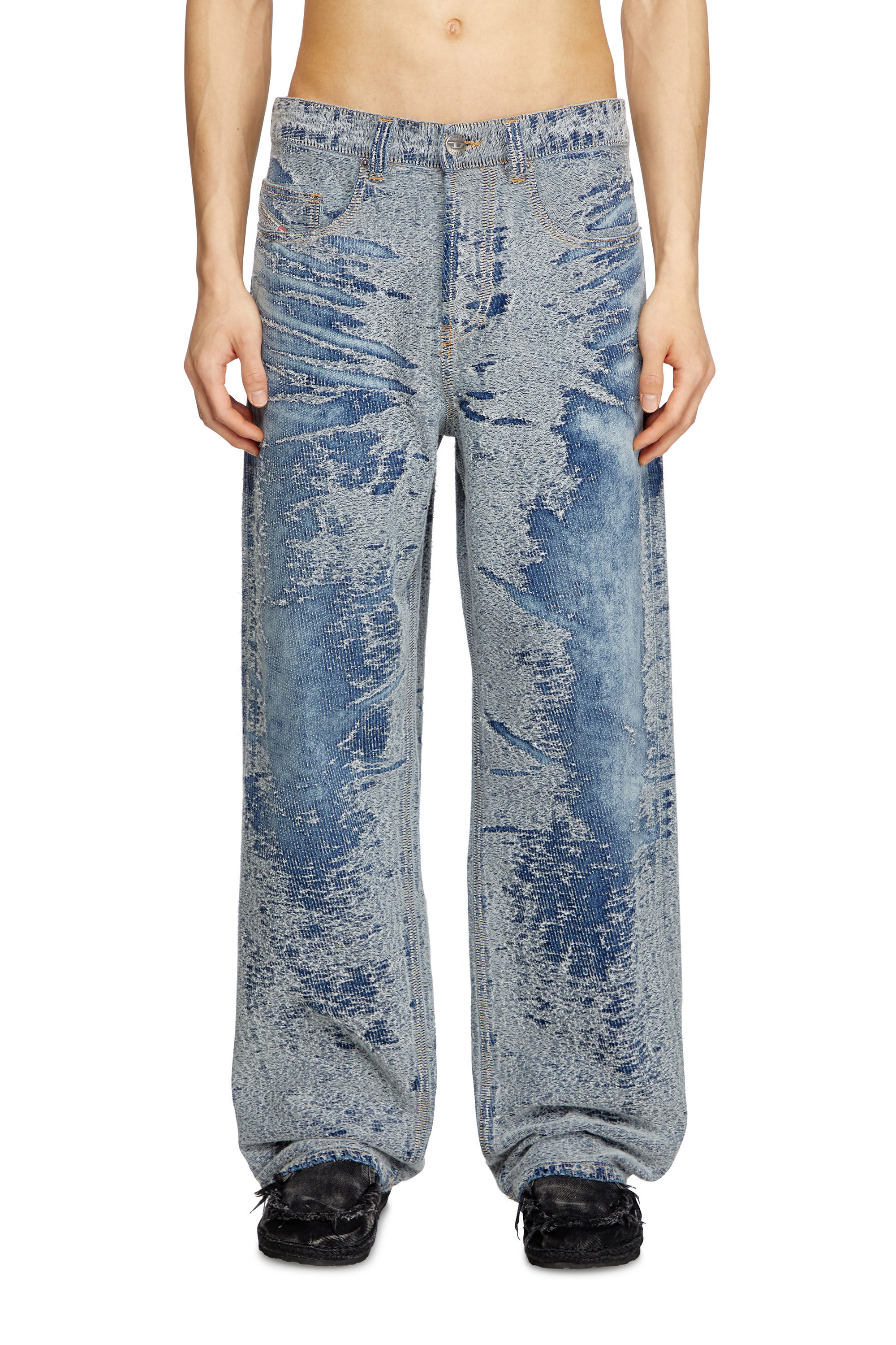 Diesel - Relaxed Jeans 2001 D-Macro 007W4 Hombre, Azul medio - 3