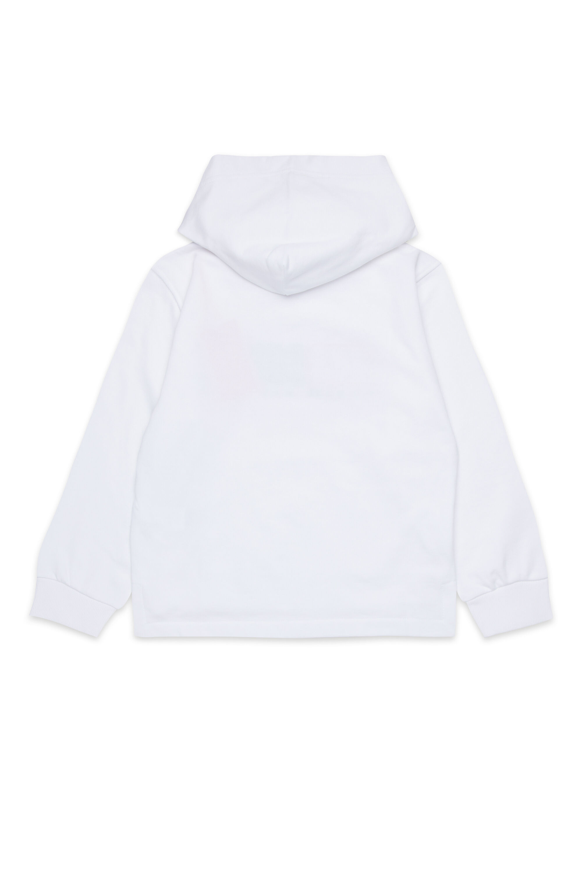 Diesel - SBAXTHOOD OVER, Sudadera con capucha con logotipos superpuestos Hombre in Blanco - 2