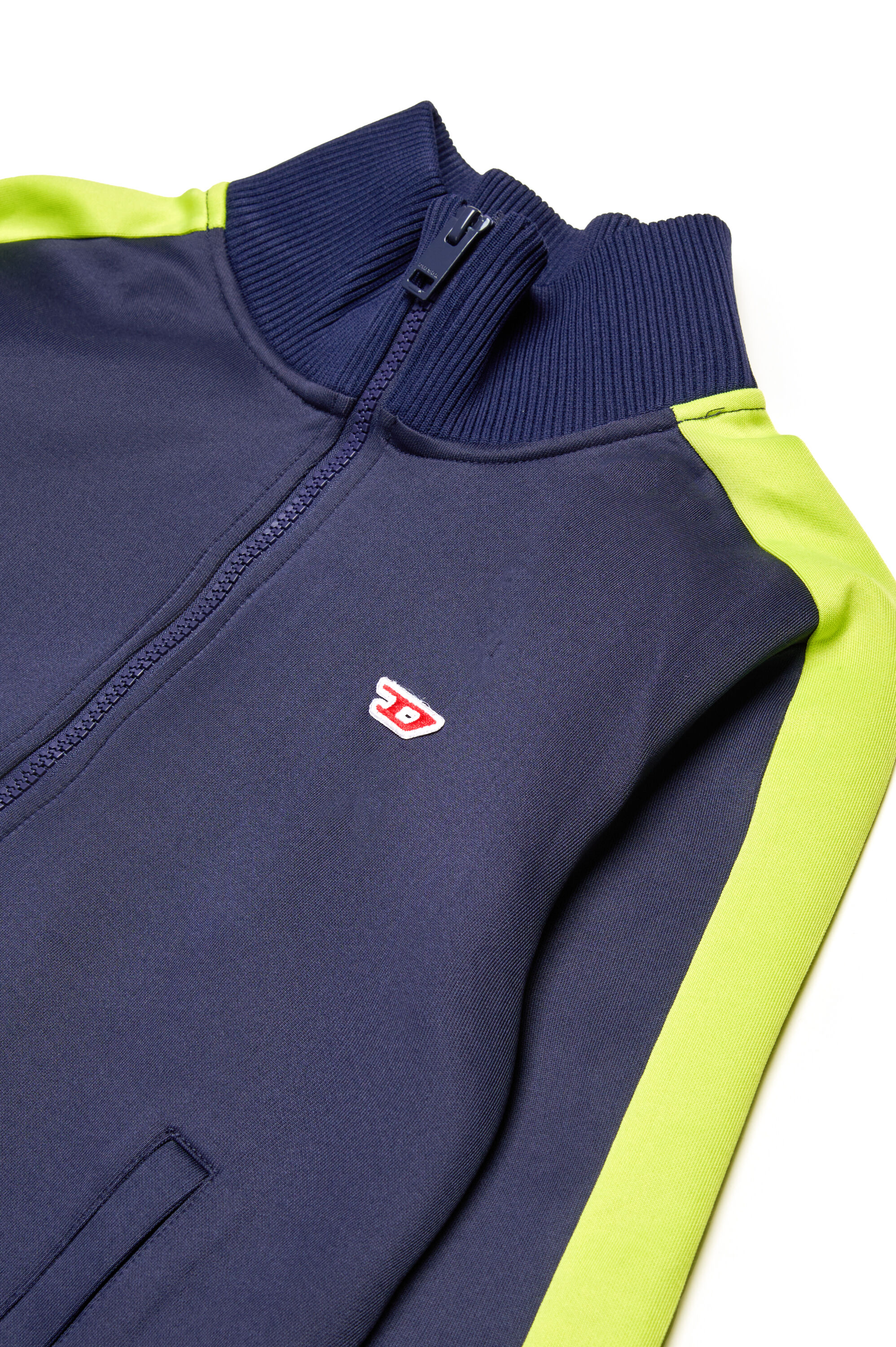 Diesel - SLOCKERN1, Chaqueta deportiva con bandas de neón Hombre in Azul marino - 3