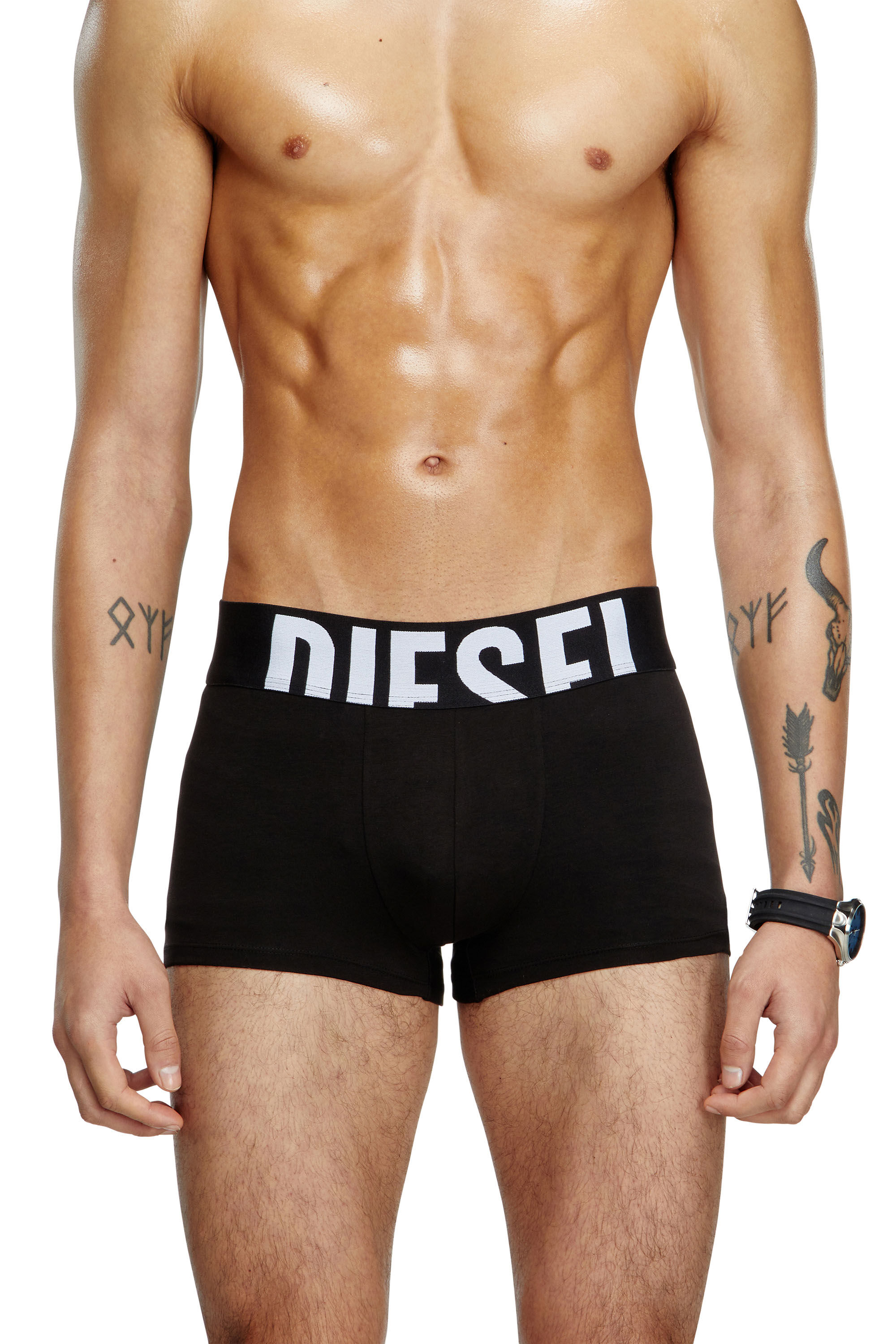 Diesel - UMBX-DAMIENTHREEPACK-5.5EL, Paquete de tres bóxers ajustados de algodón elástico Hombre in Negro - 3