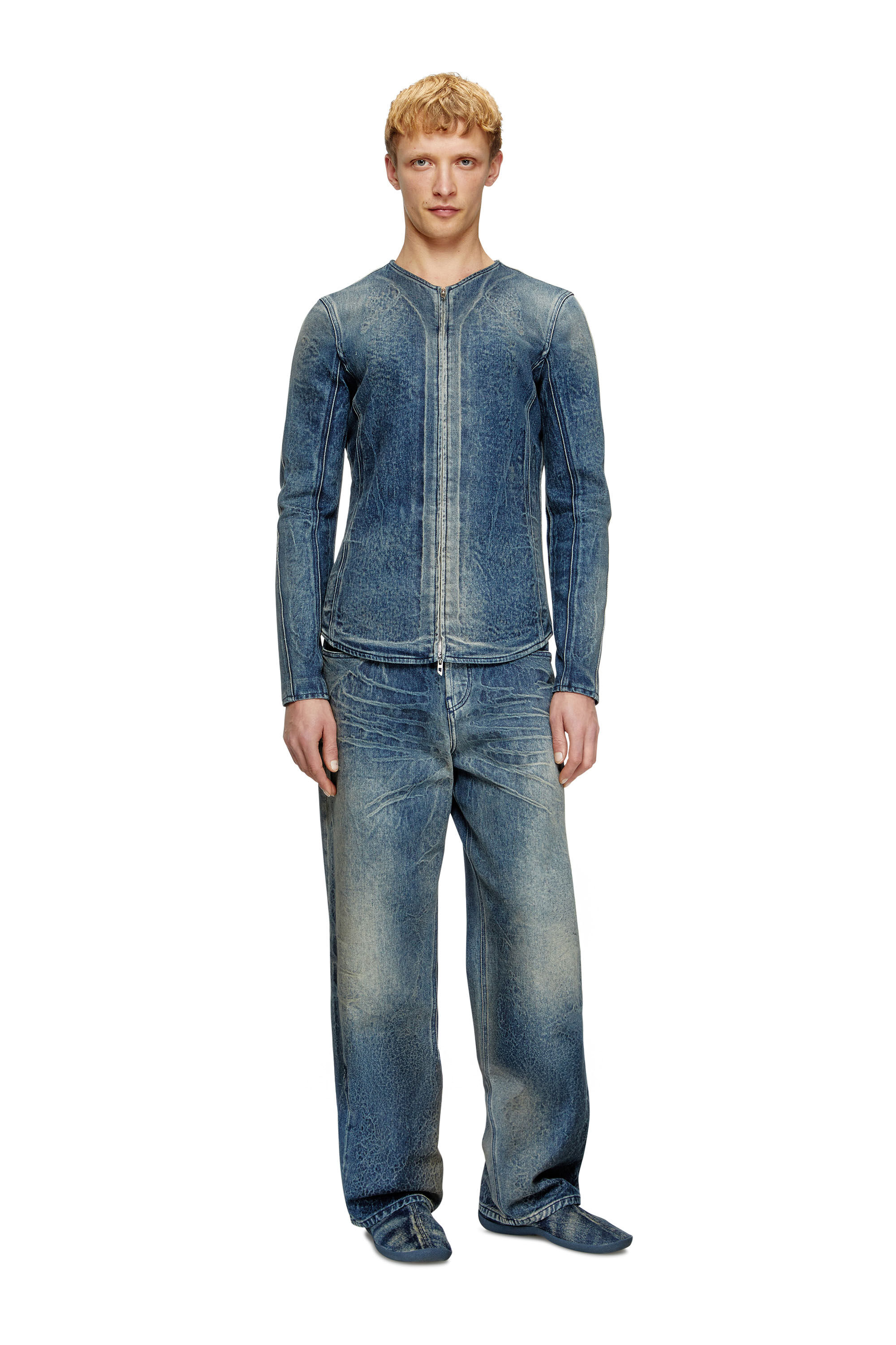 Diesel - Relaxed Jeans 2001 D-Macro 007BG Hombre, Azul Oscuro - 1