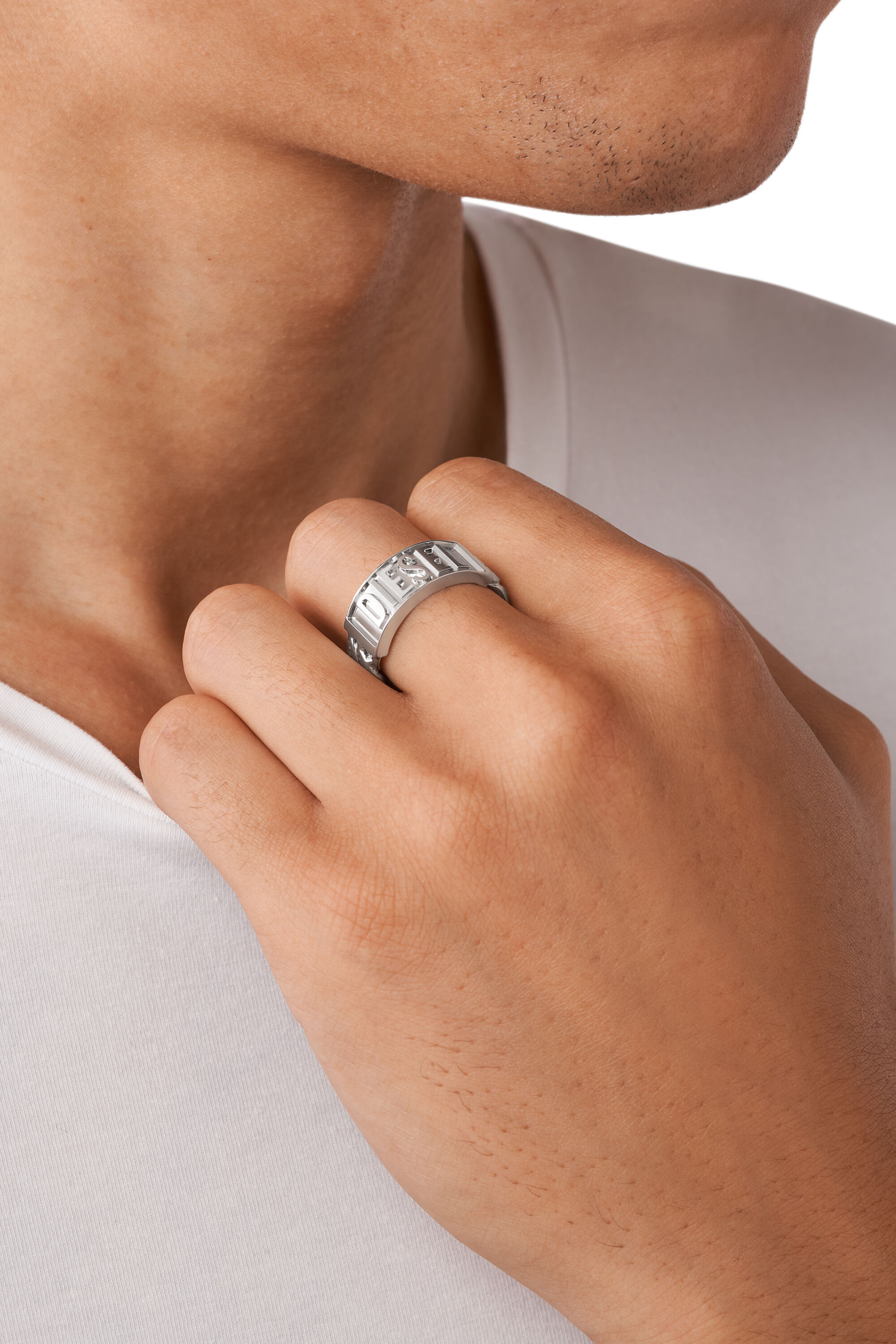 Diesel - DX1347, Anillo de acero  inoxidable Hombre in Plateado - 3