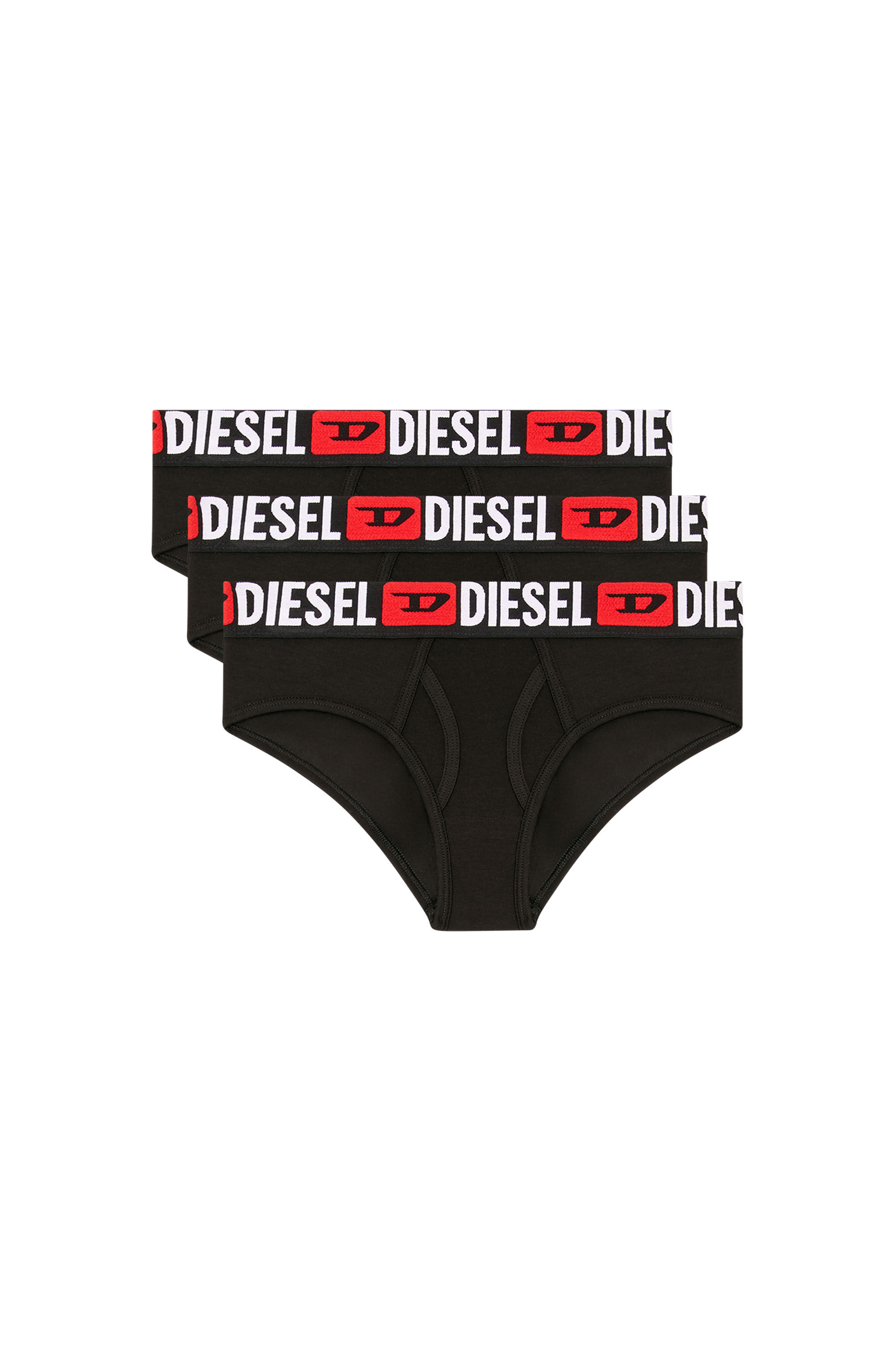 Diesel - OXY-D-CORE-3PACK, Paquete de tres bragas con cintura con logotipo grande Mujer in Negro - 2