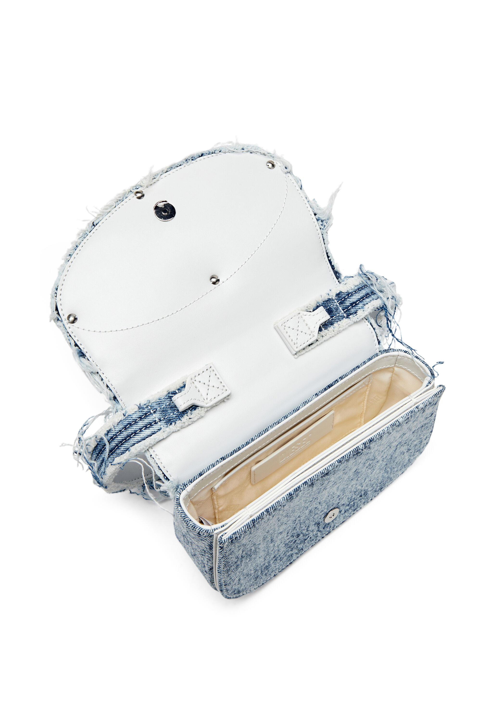 Diesel - 1DR, 1DR-Bolso icónico de hombro de denim deshilachado Mujer in Azul marino - 5