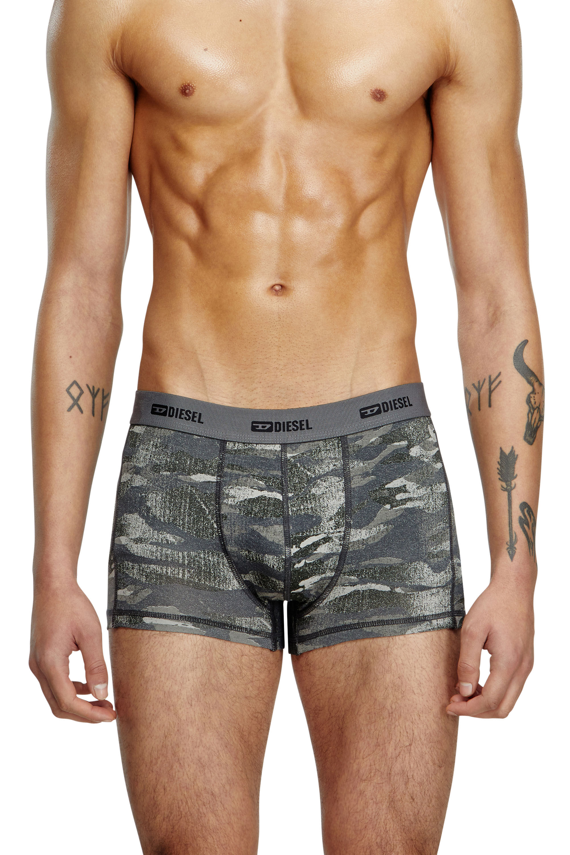 Diesel - DAMIEN-UTLT-3PACK, Paquete de 3 bóxers lisos y de camuflaje Hombre in Multicolor - 3