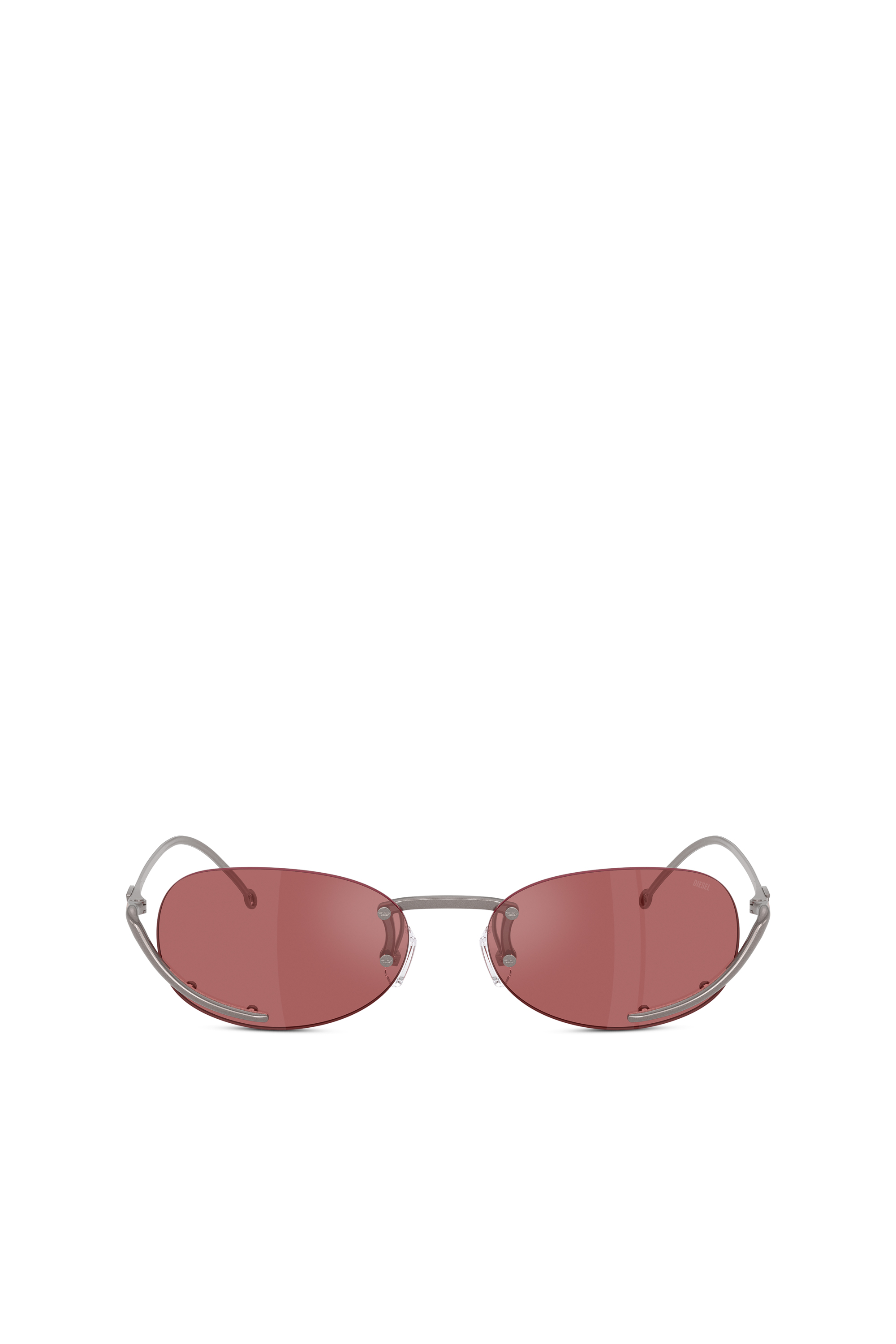 Diesel - 0DL1004, Gafas ovales Unisex in Rojo - 2