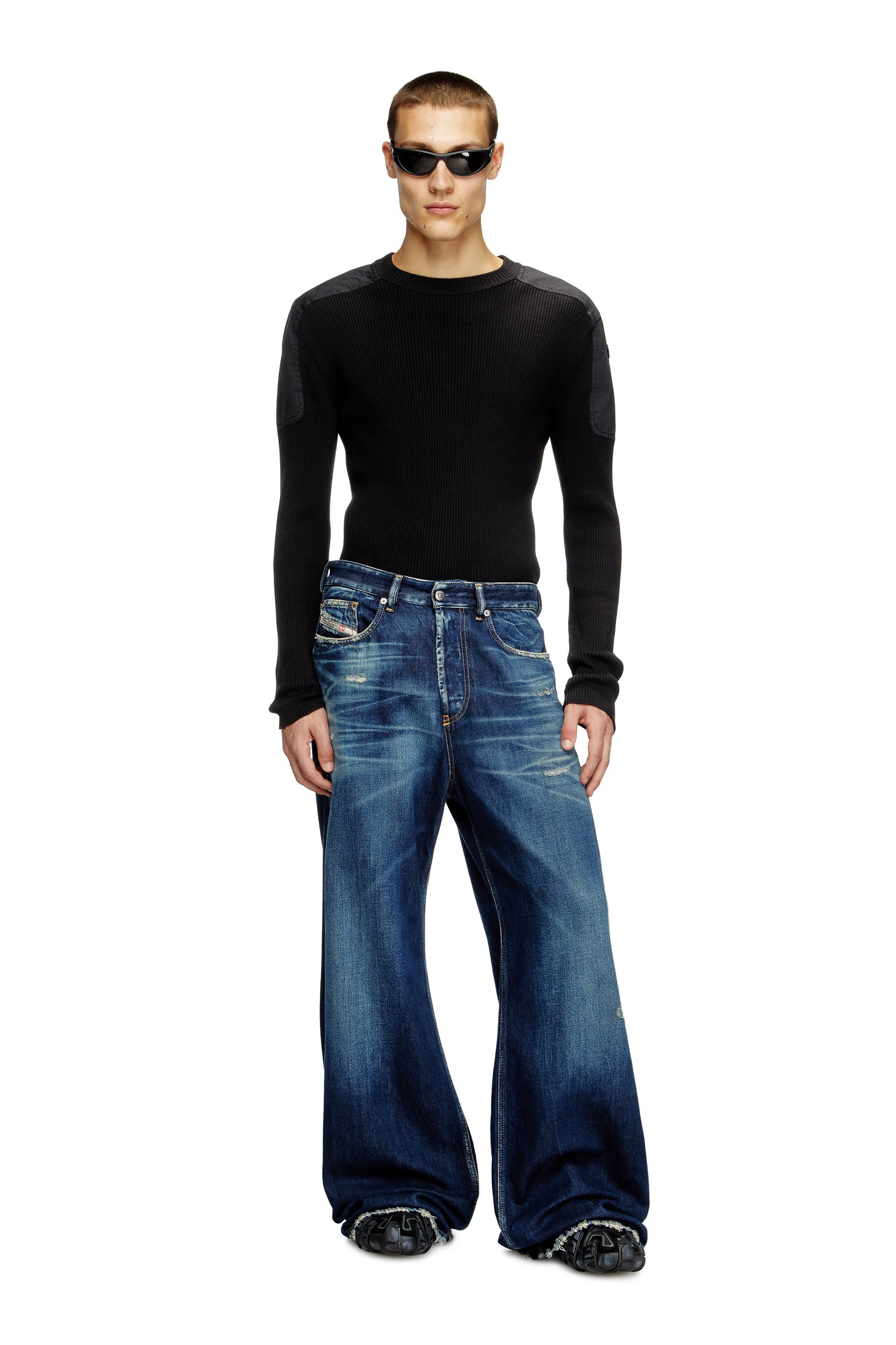 Diesel - Relaxed Jeans D-Rise 09M06 Hombre, Azul Oscuro - 2