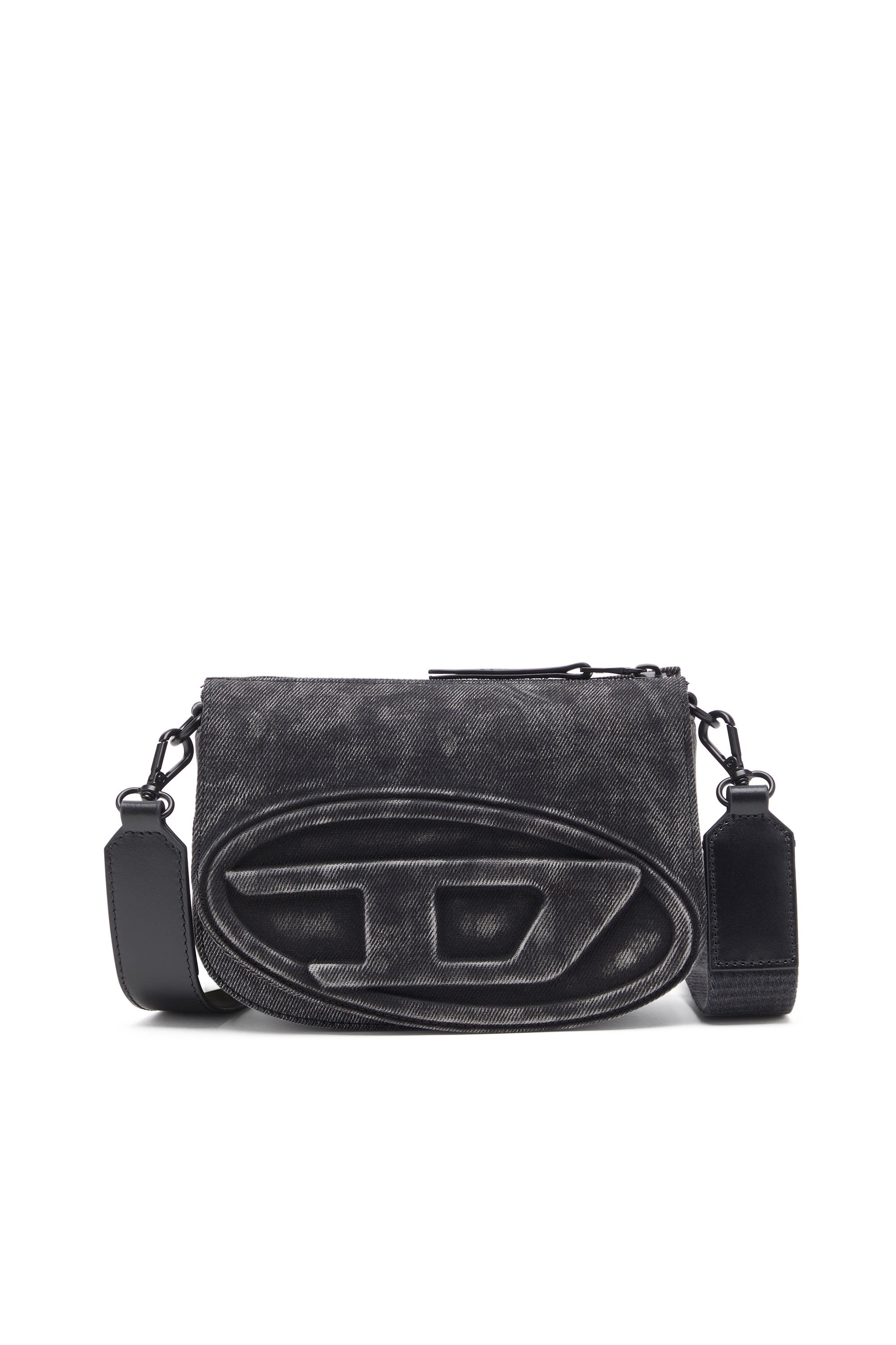 Diesel - 1DR CAMERA BAG, 1DR-Bolso tipo cámara de denim stonewashed Unisex in Negro - 1