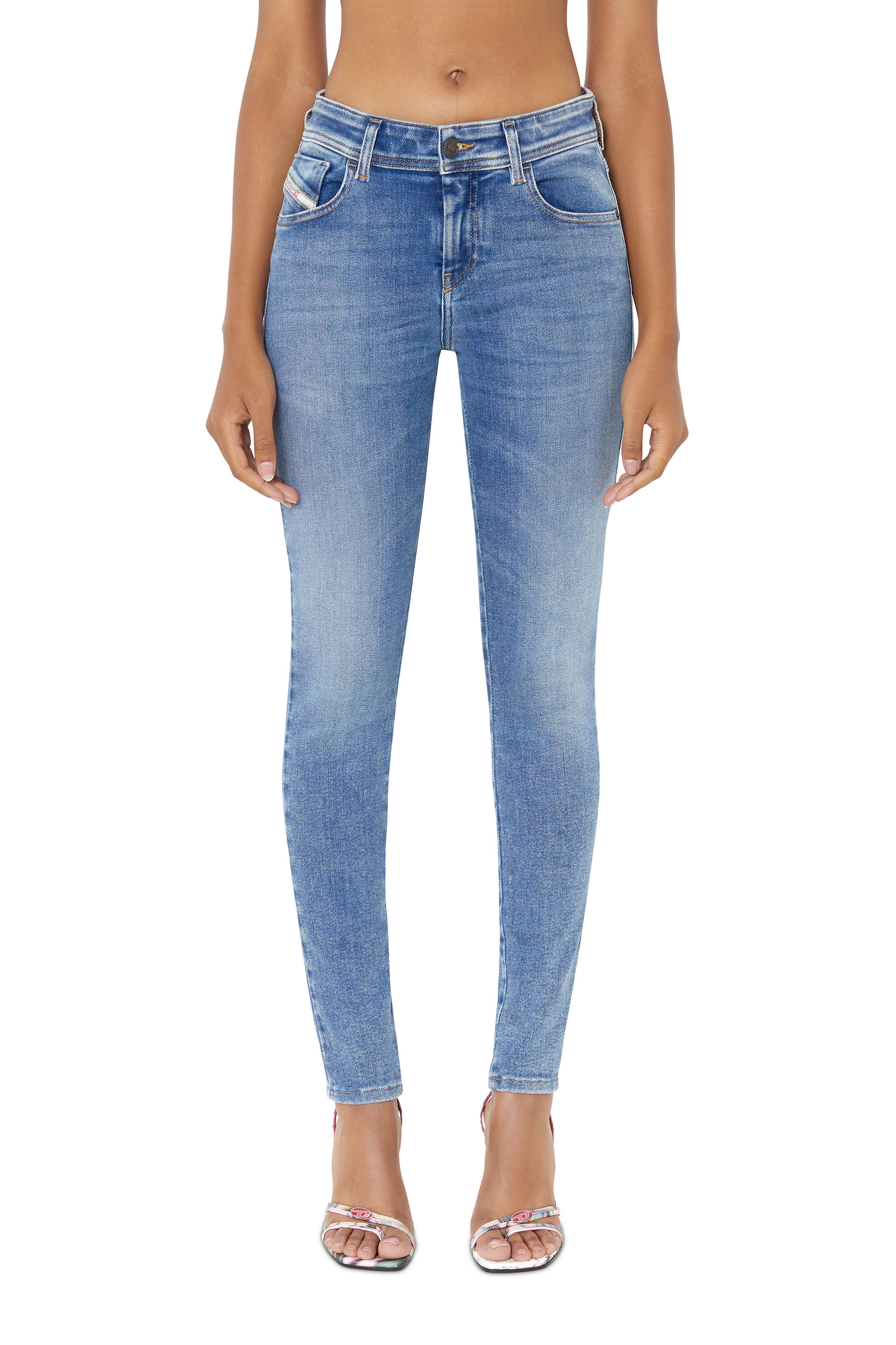 Diesel - Skinny Jeans 2017 Slandy 09D62 Mujer, Azul medio - 1