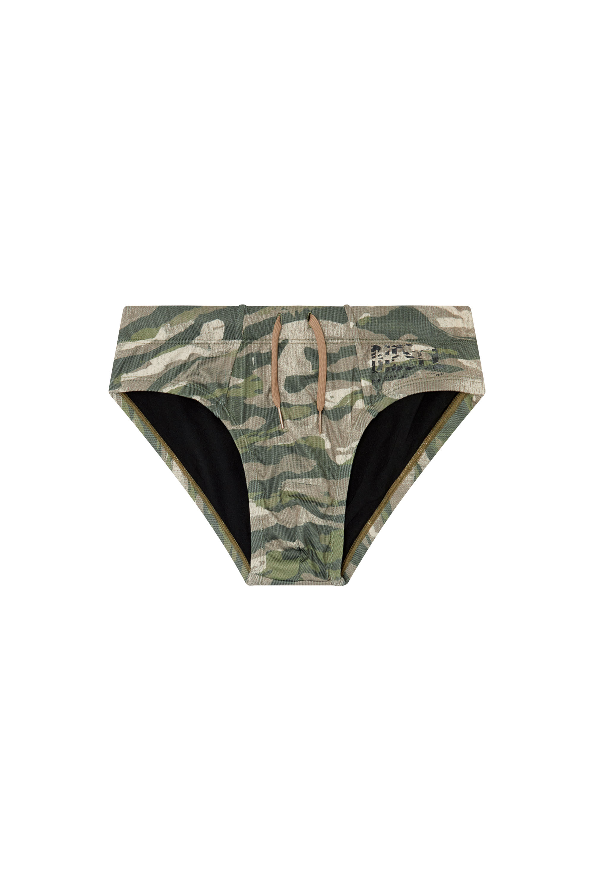 Diesel - ALFIE-UTLT, Slip de baño con estampado de camuflaje Hombre in Verde - 4