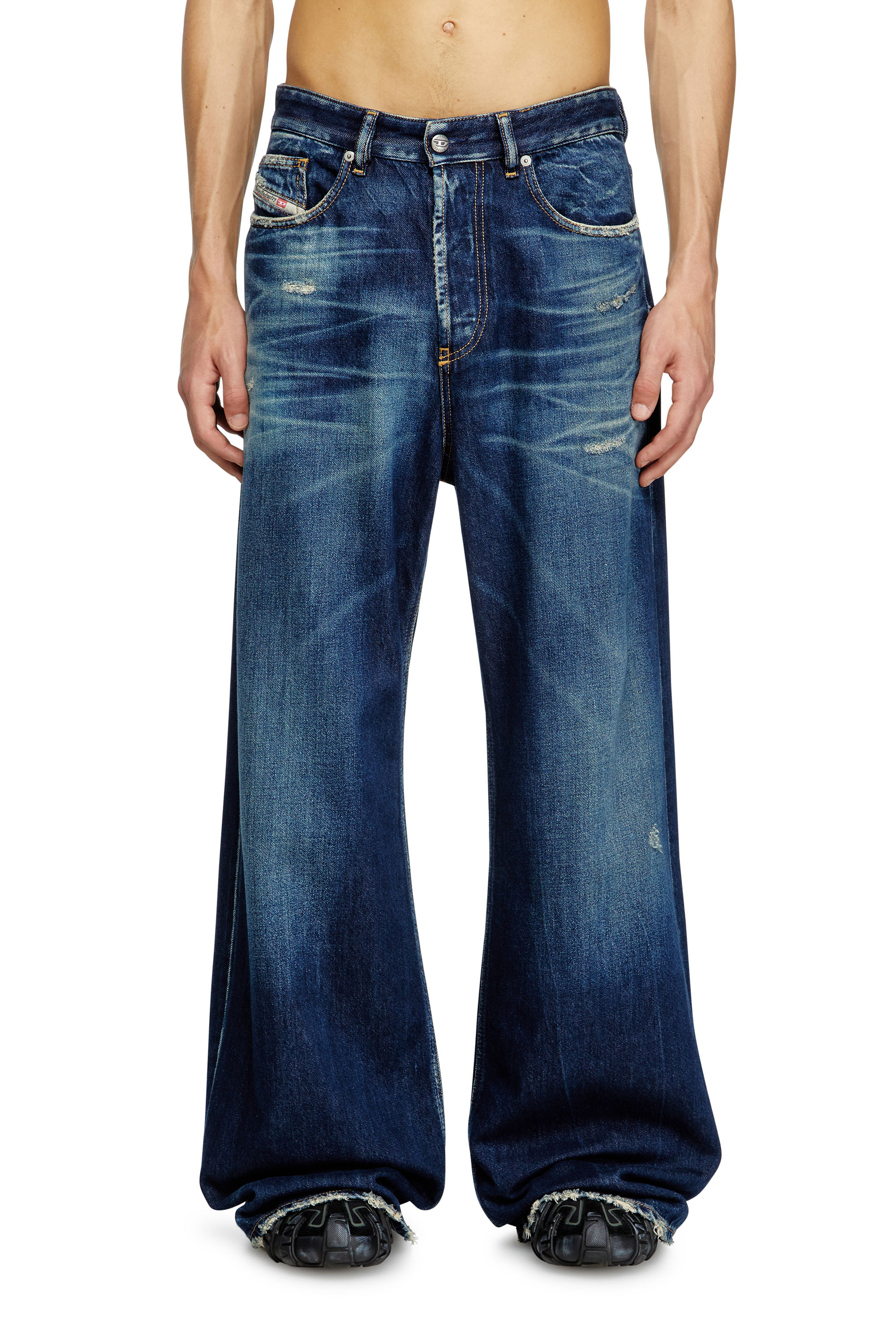 Diesel - Relaxed Jeans D-Rise 09M06 Hombre, Azul Oscuro - 1