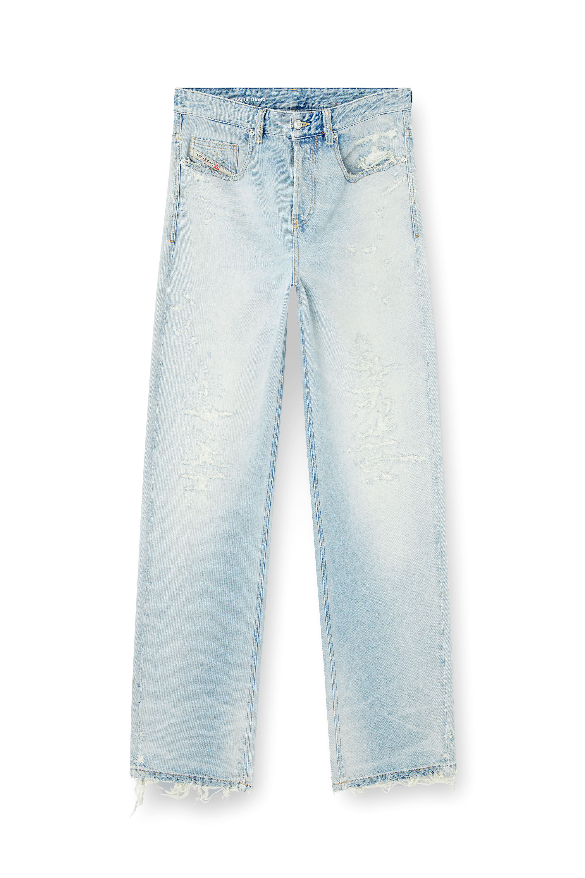 Diesel - Relaxed Jeans 2001 D-Macro 09M53 Hombre, Azul Claro - 3