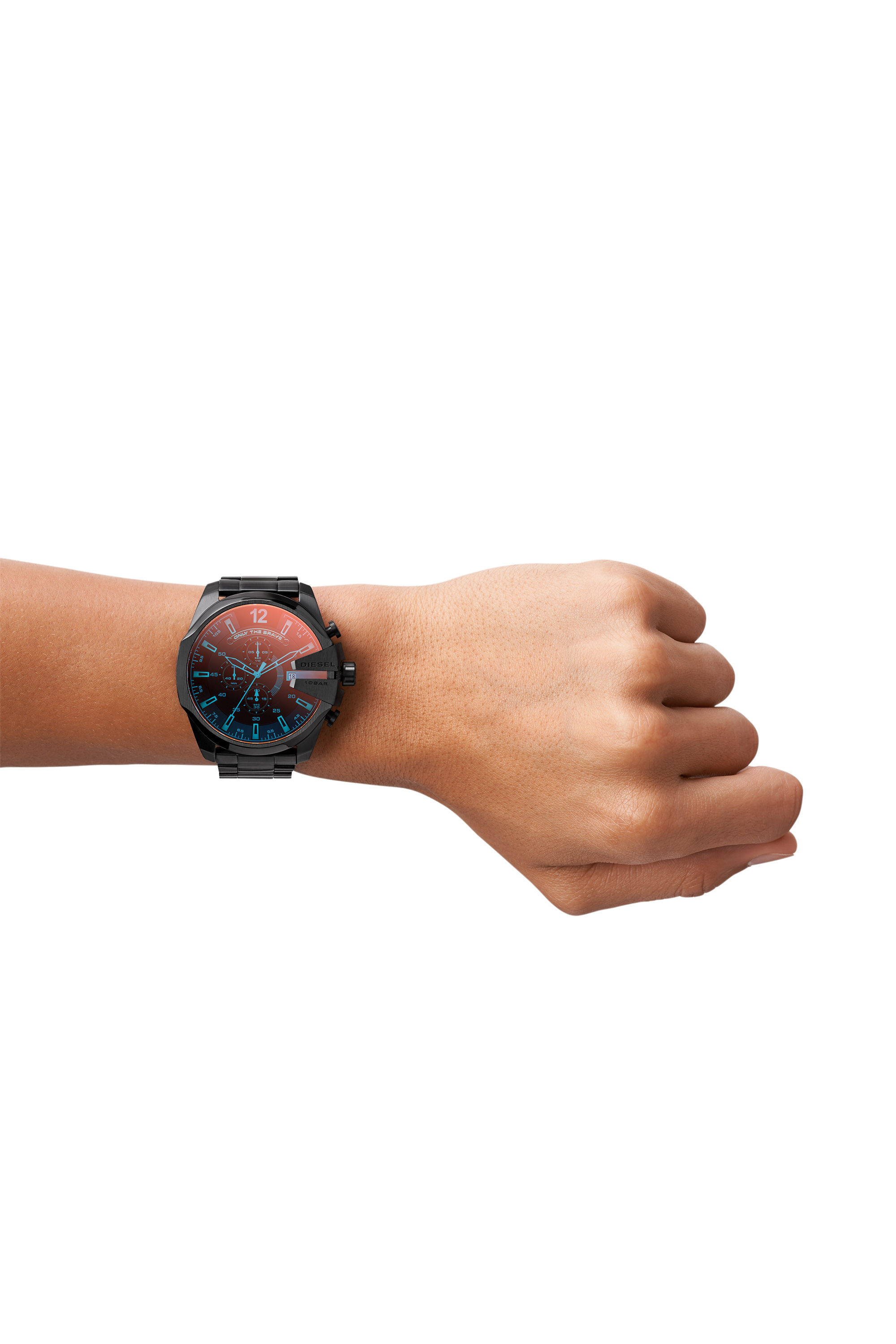 Diesel - DZ4318, Mega Chief reloj con chapado gris Hombre in Negro - 3