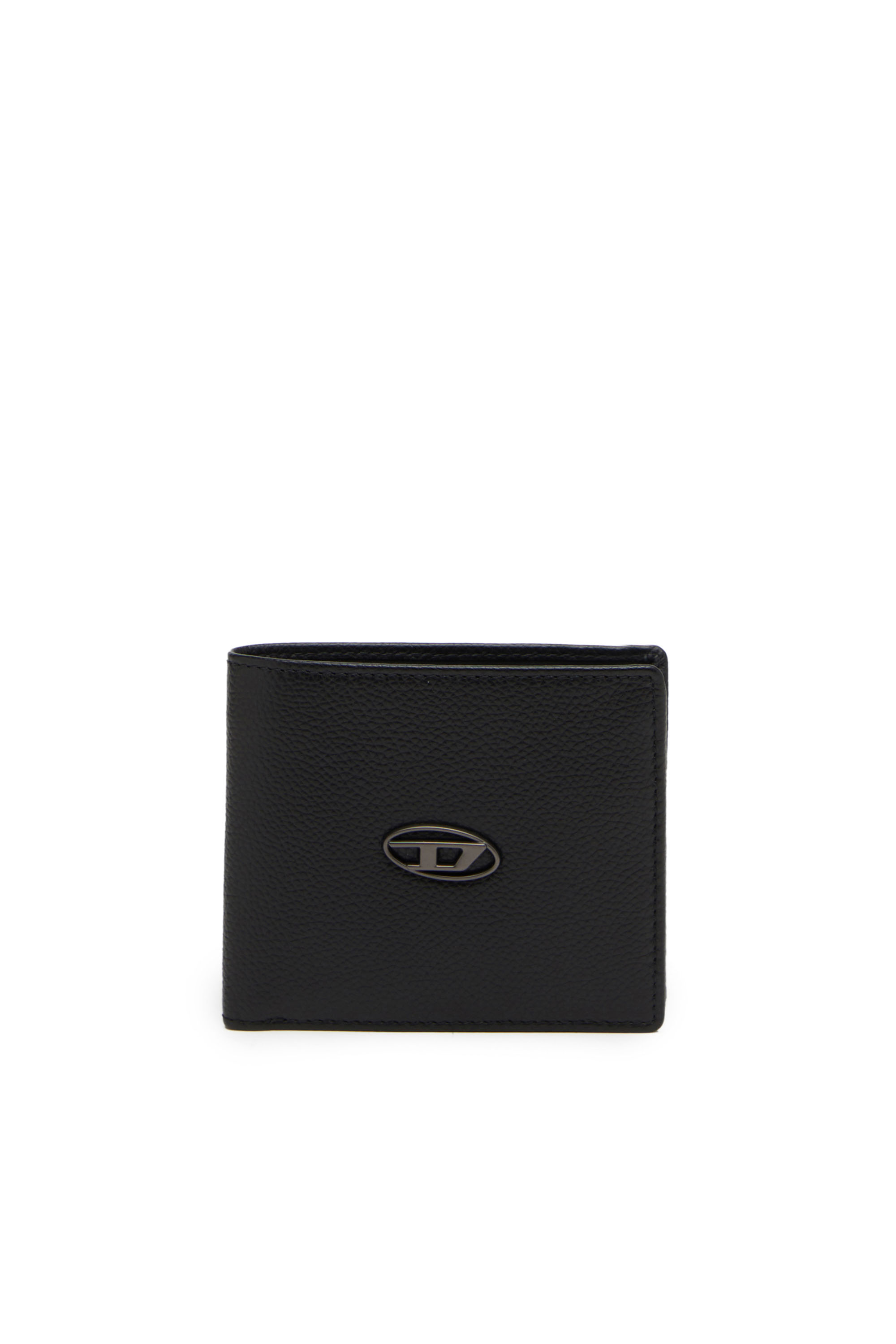 Diesel - BI FOLD COIN S, Cartera de cuero granulado que se pliega por la mitad Hombre in Negro - 1