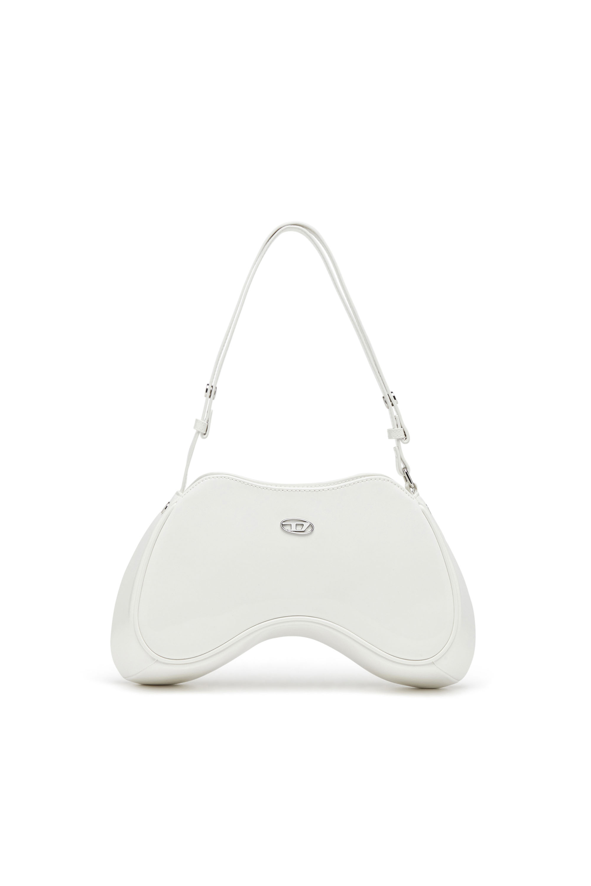 Diesel - PLAY SHOULDER, Play-Bolso de hombro brillante Mujer in Blanco - 1
