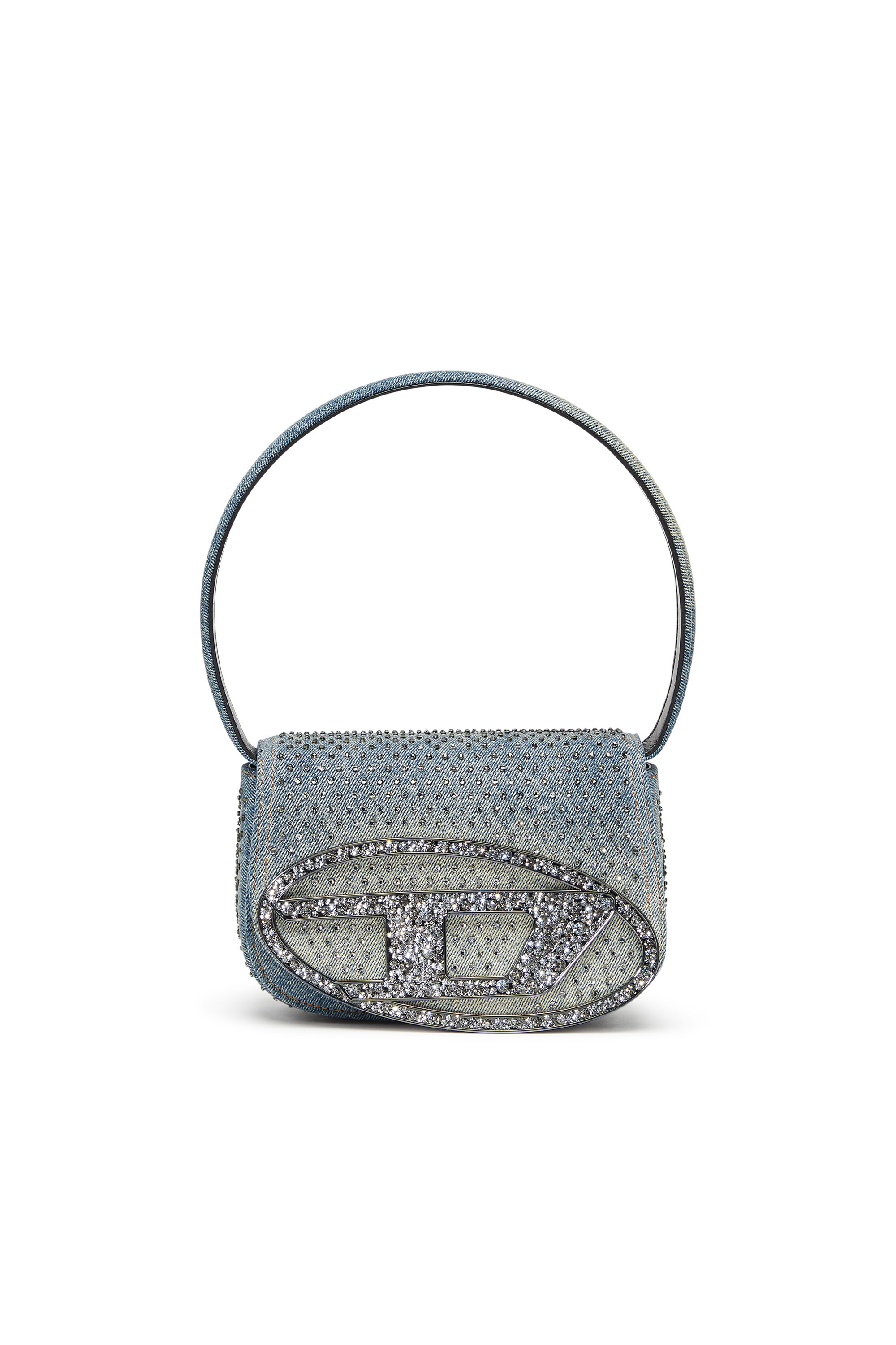 Diesel - 1DR, 1DR - Bolso de hombro icónico de denim con cristales Mujer in Azul marino - 1
