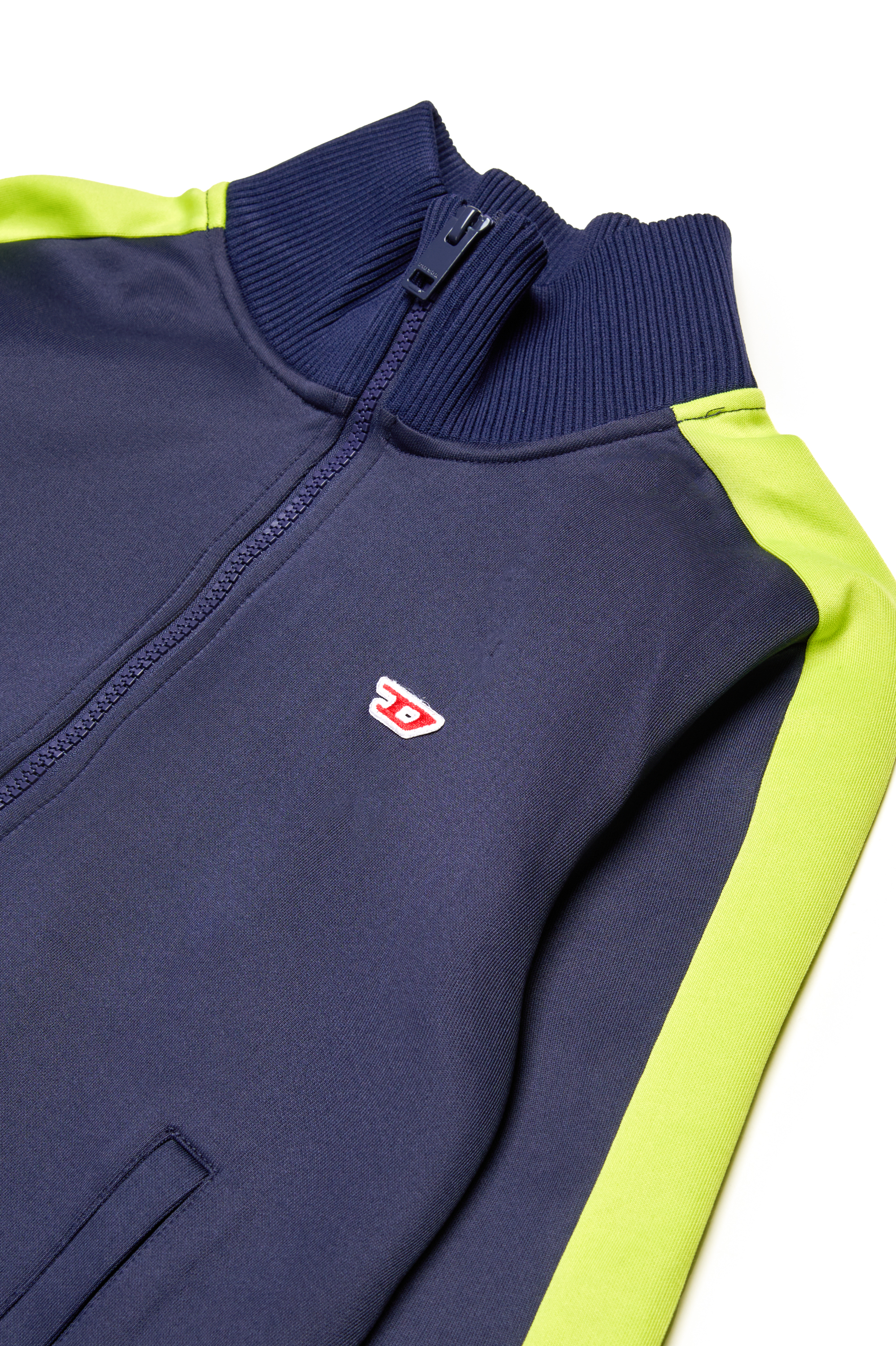 Diesel - SLOCKERN1, Chaqueta deportiva con bandas de neón Hombre in Azul marino - 3