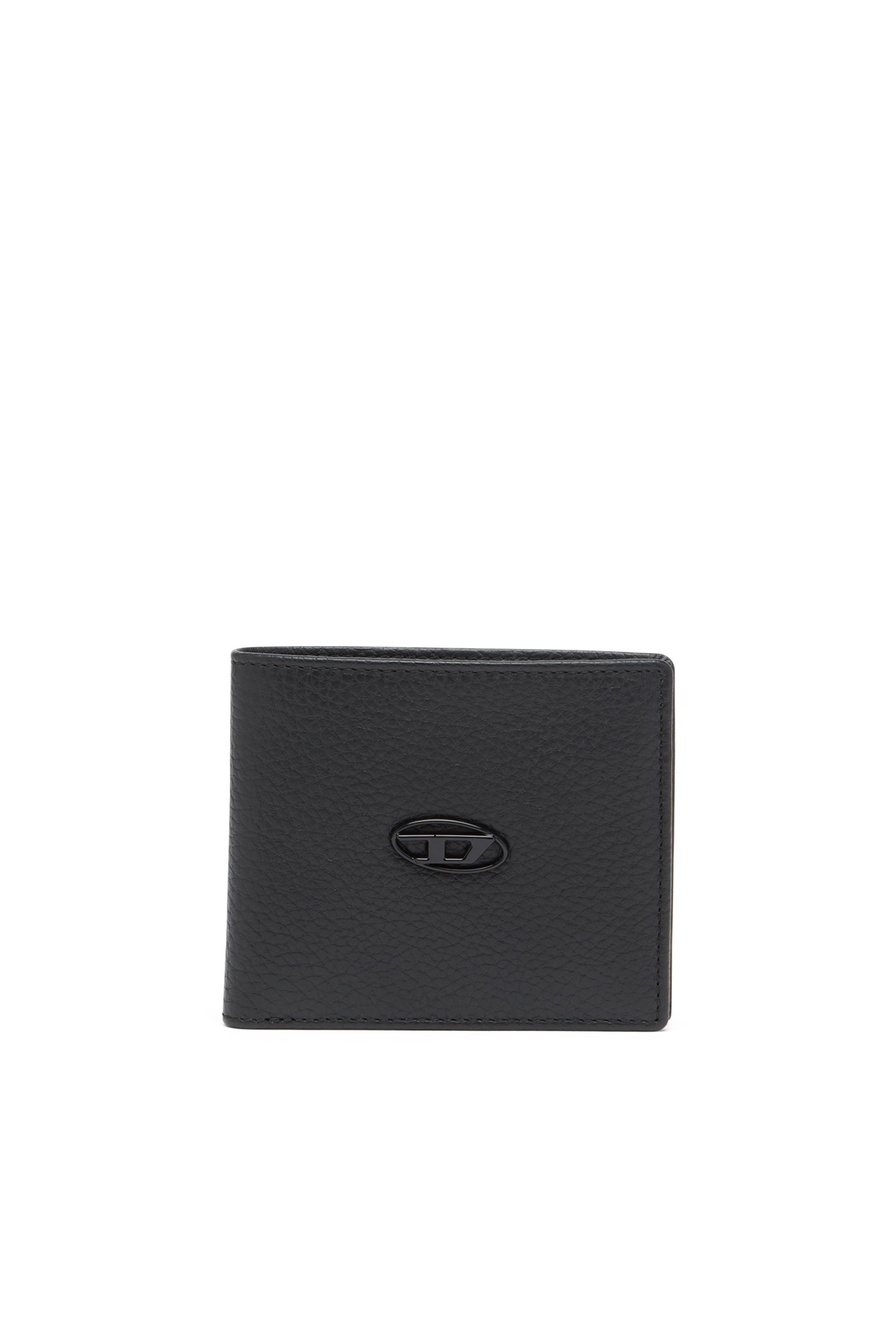 Diesel - BI FOLD COIN S, Cartera de cuero granulado que se pliega por la mitad Hombre in Negro - 1