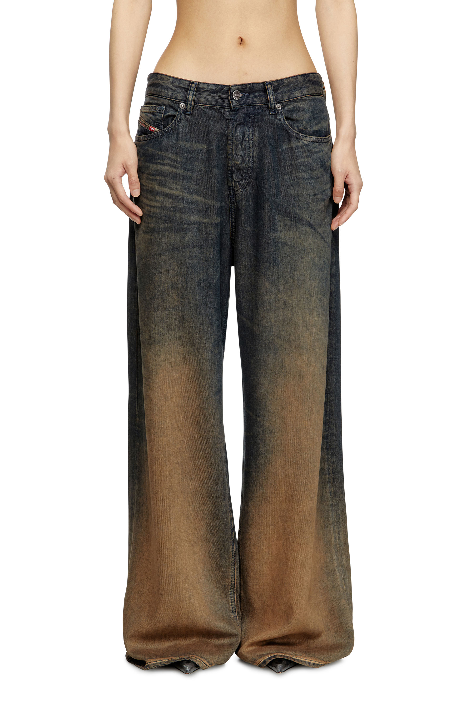 Diesel - Relaxed Jeans 1996 D-Sire 068TF Mujer, Azul marino/Marrón - 1