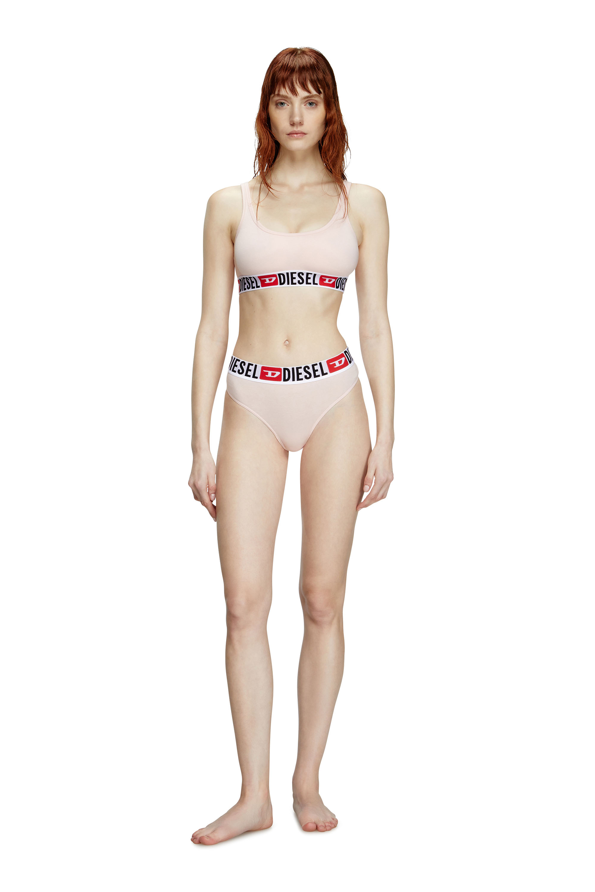Diesel - UFSB-ORIBA, Bralette con banda con logotipo Mujer in Rosa - 2